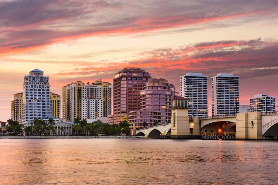 West Palm Beach sunset view